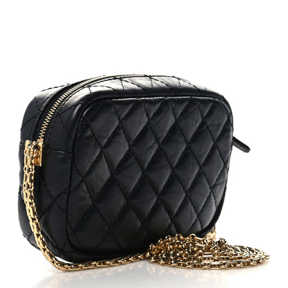 Chanel Aged Calfskin Quilted Mini Reissue Camera Case Black 3 of 10