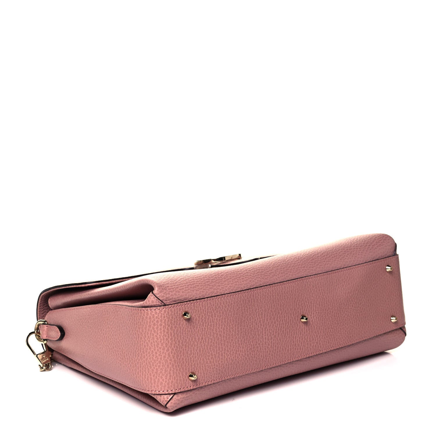 Gucci Dollar Calfskin Medium Interlocking G Top Handle Shoulder Bag Soft Pink 4 of 9
