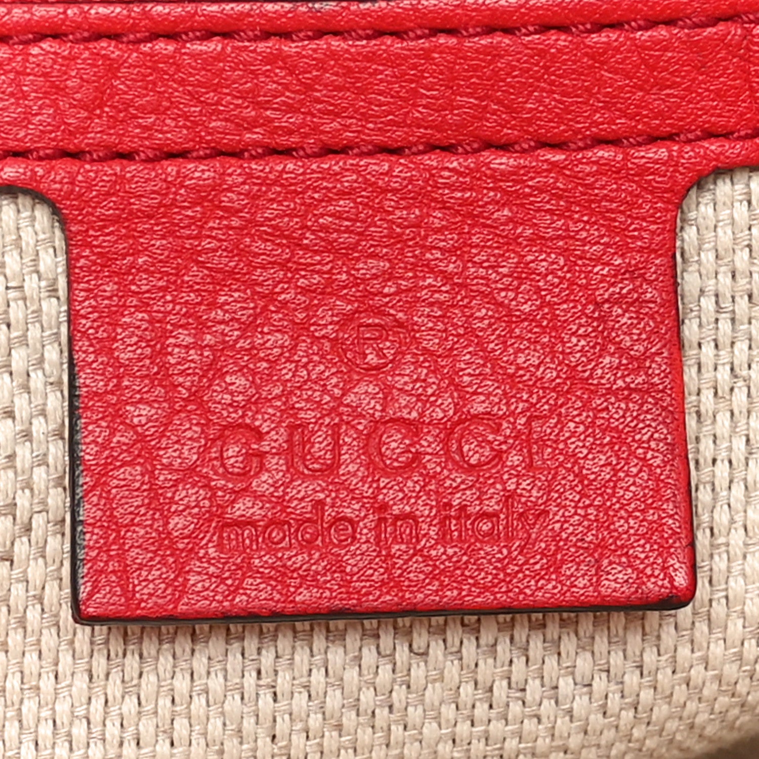Gucci Pebbled Calfskin Medium Soho Flap Crossbody Tabasco Red 5 of 9