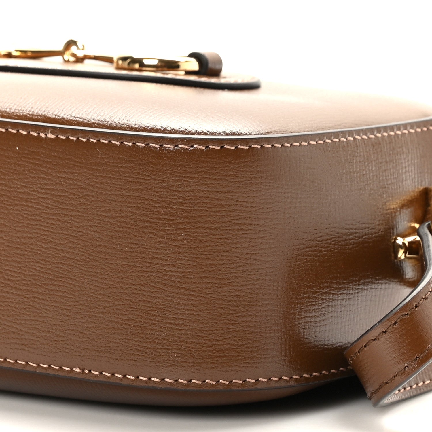 Gucci Azalea Calfskin Mini Horsebit 1955 Camera Shoulder Bag Brown 9 of 9