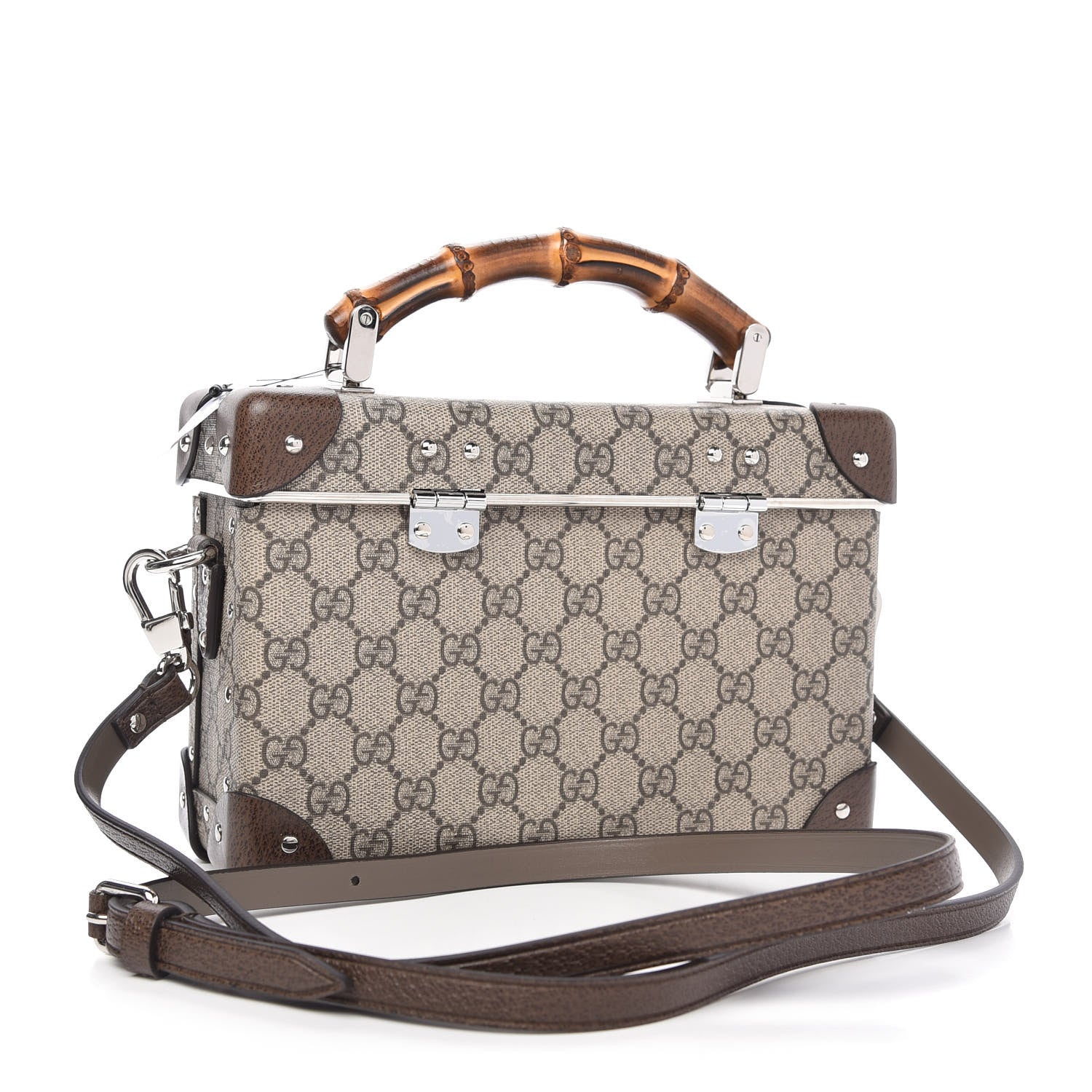 Gucci GG Supreme Monogram Globe-Trotter Beauty Case Brown 3 of 10