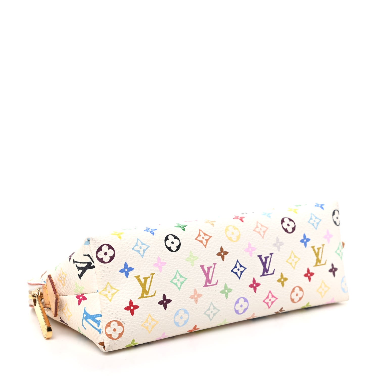 Louis Vuitton Monogram Multicolor Cosmetic Pouch White Litchi 4 of 8
