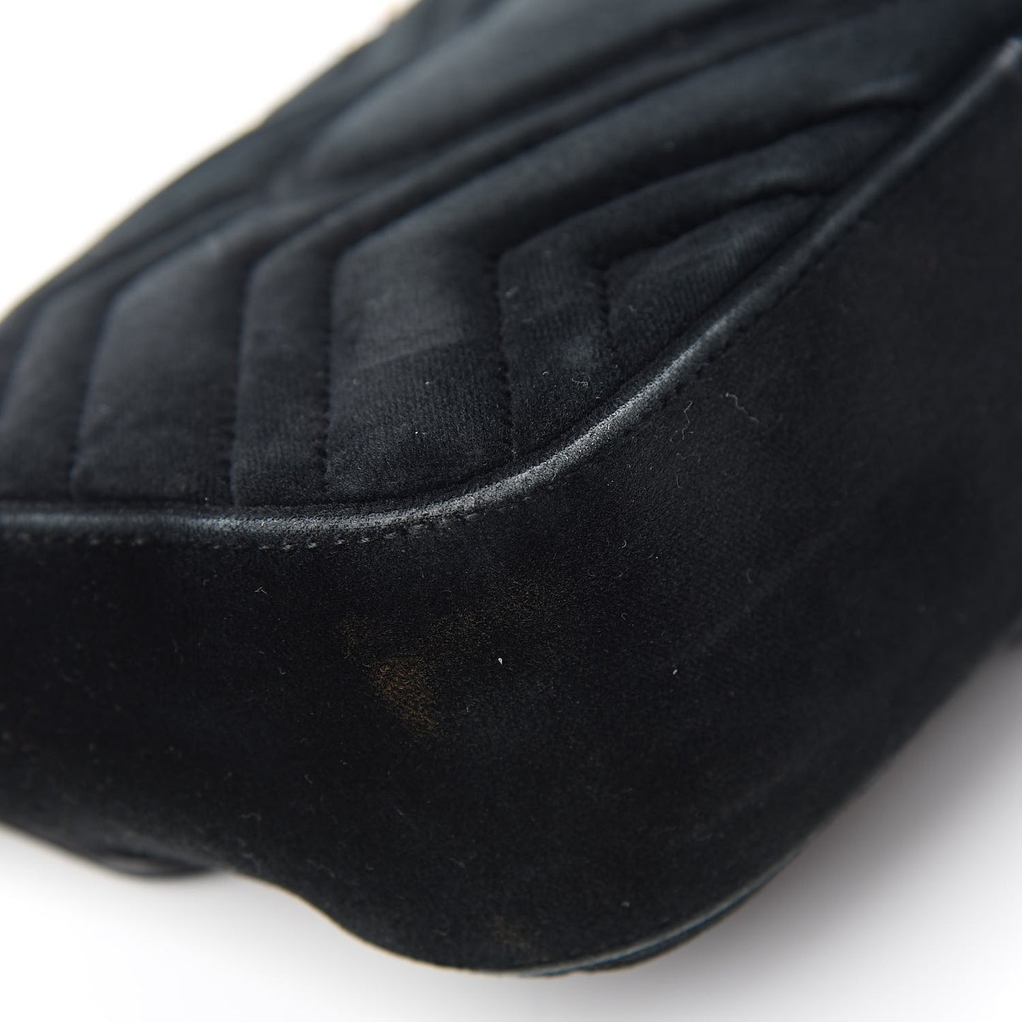 Velvet Matelasse Mini GG Marmont Shoulder Bag Black
