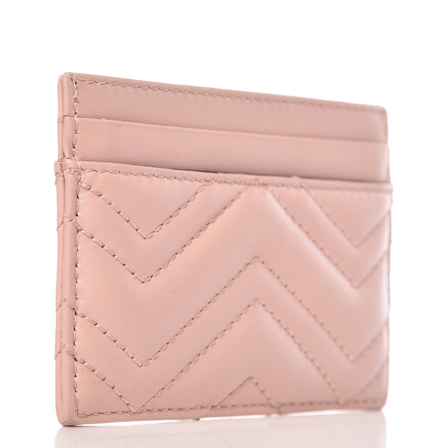 Gucci Calfskin Matelasse GG Marmont Card Holder Perfect Pink 5 of 14