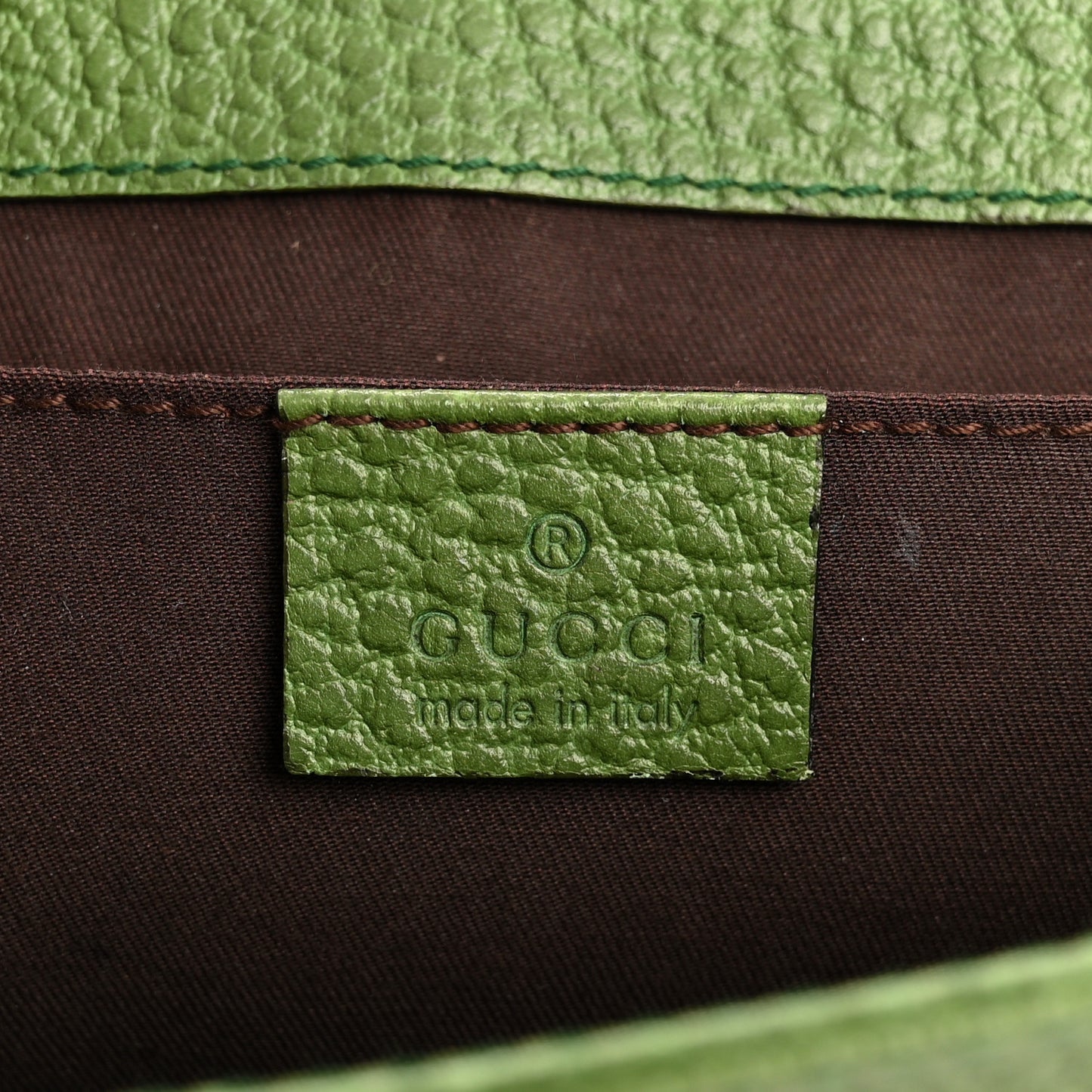 Calfskin Bamboo Top Handle Bag Green