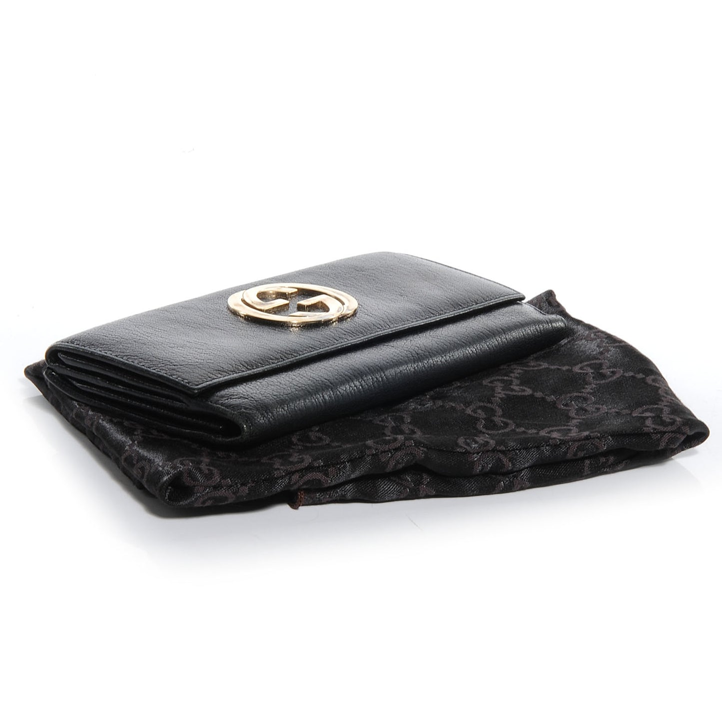 Leather Blondie Continental Wallet Black