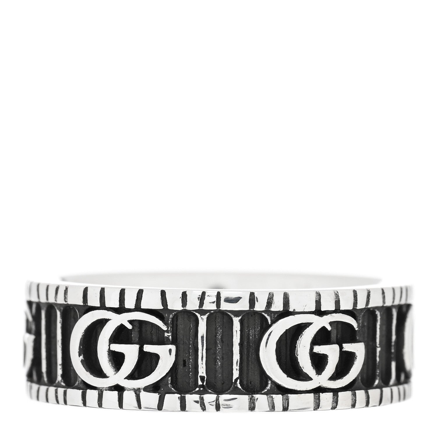 Gucci Sterling Silver Double G Band Ring 65 11 1 of 4