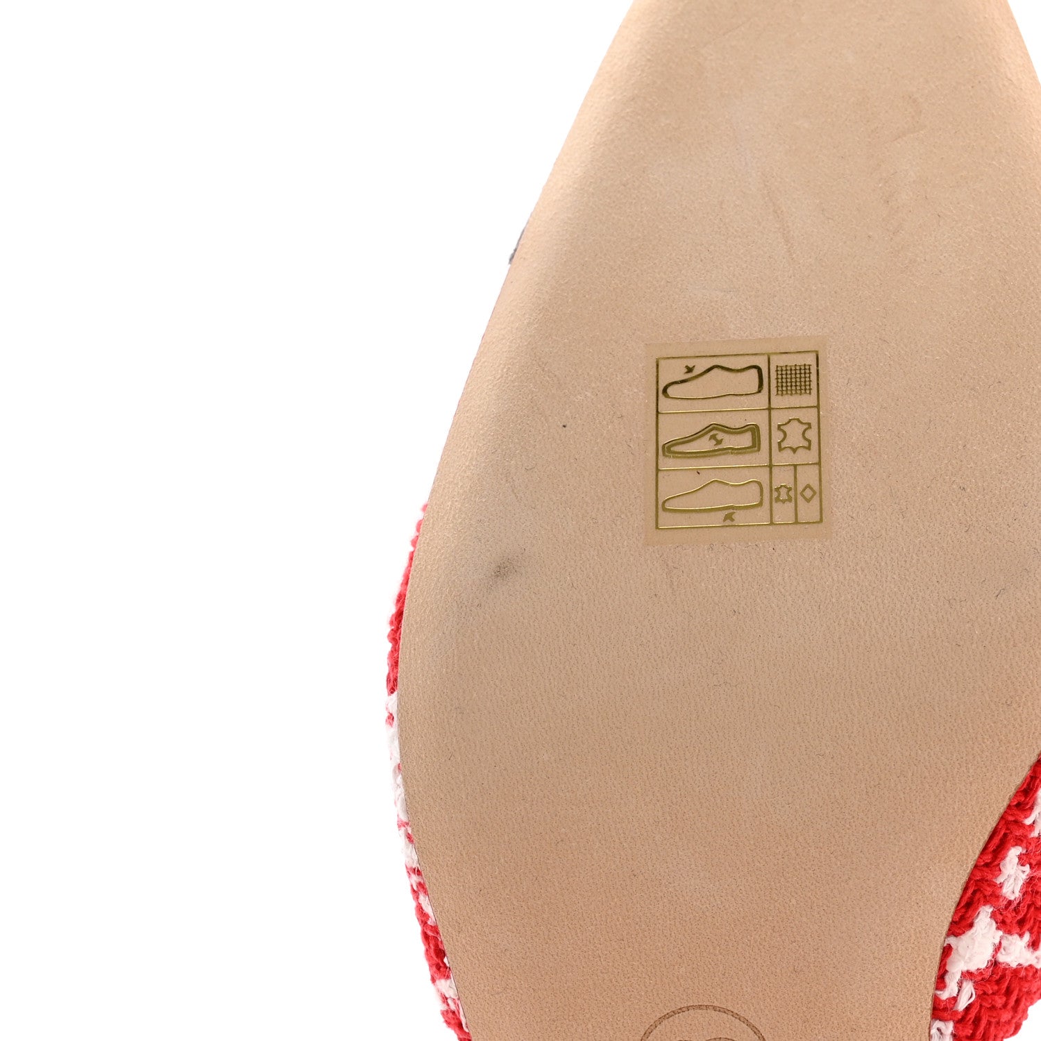Chanel Tweed Grosgrain Cap Toe CC Slingback Pumps 39.5 Red White 9 of 11