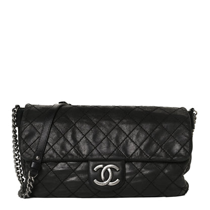 Chanel Iridescent Calfskin Large Coco Daily Flap Black 1 of 17