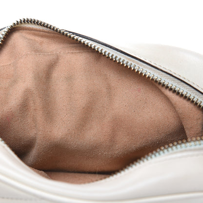 Gucci Calfskin Matelasse Mini GG Marmont Chain Shoulder Bag White 17 of 18