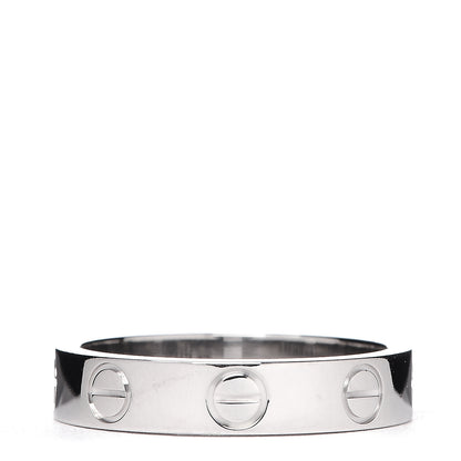 Cartier 18K White Gold 3.5mm LOVE Wedding Band Ring 47 4 4 of 4