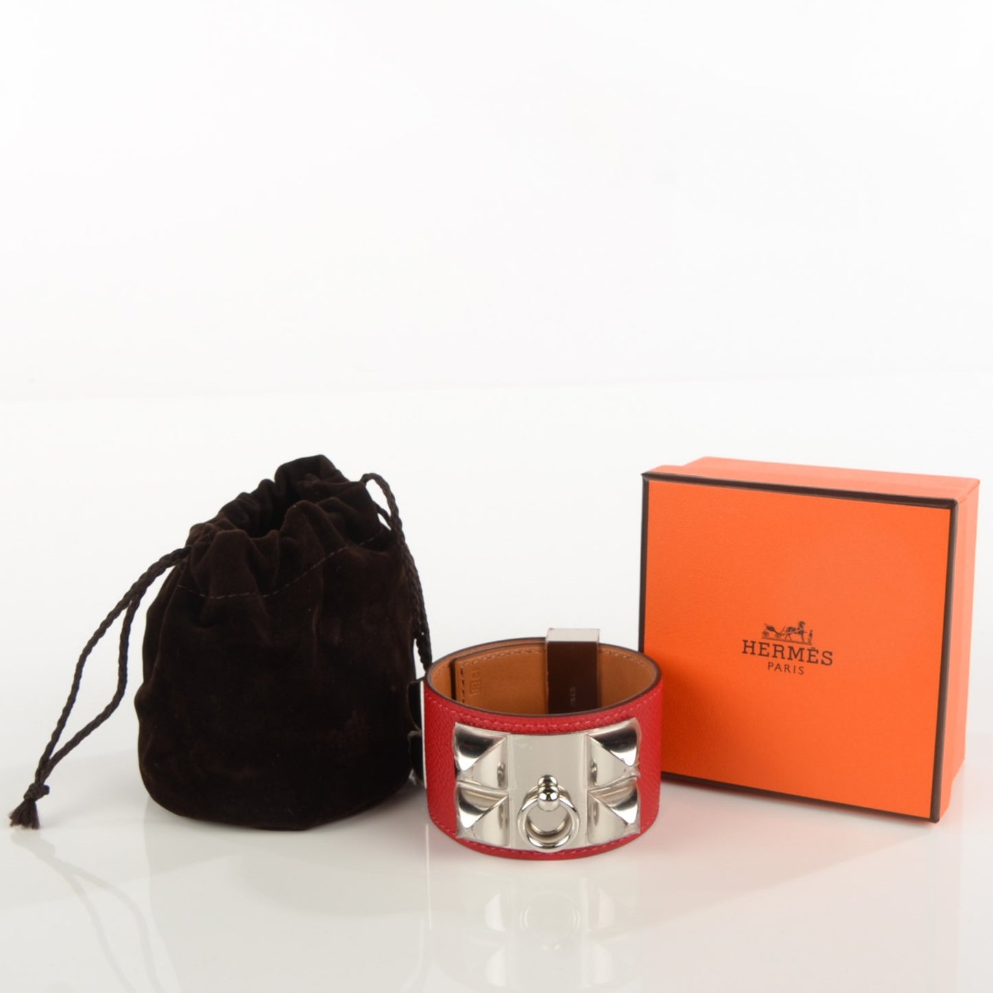 Epsom Collier De Chien CDC Bracelet S Rouge Casaque