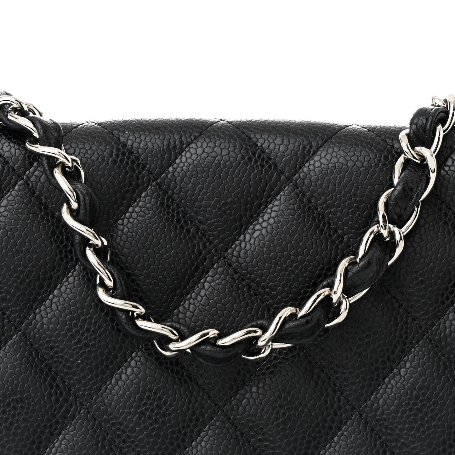 Caviar Quilted Jumbo Single Flap Black