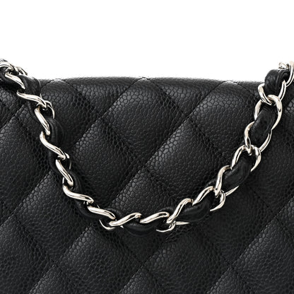 Chanel Caviar Quilted Jumbo Single Flap Black 8 of 11