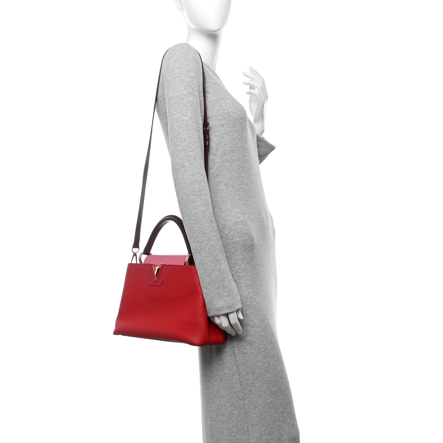 Louis Vuitton Taurillon Multicolor Capucines PM Rouge Carmine 2 of 12