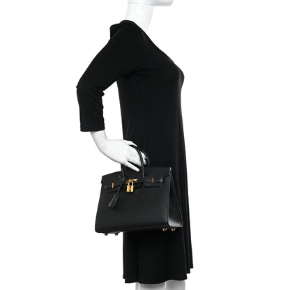Hermes Epsom Birkin Sellier 25 Black 2 of 11