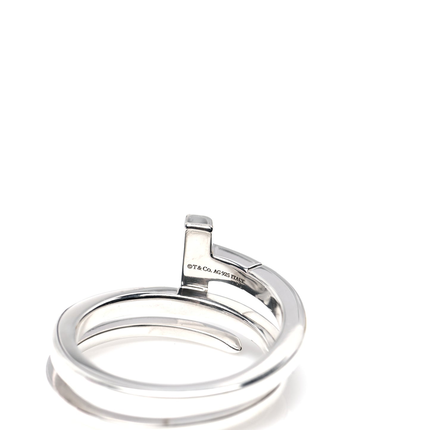 Sterling Silver T Square Wrap Ring 53 6.5