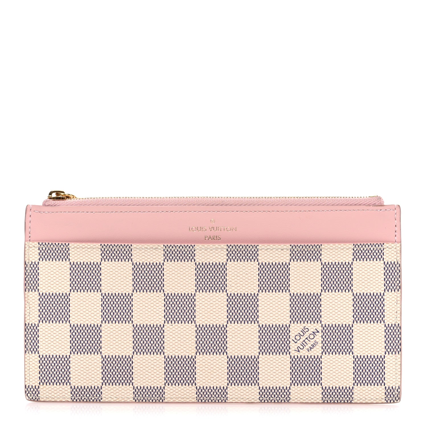 Louis Vuitton Damier Azur Slim Purse Rose Ballerine 1 of 6