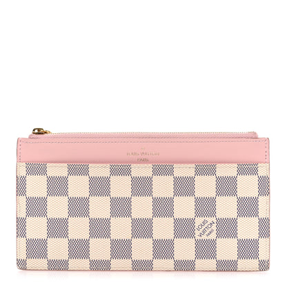 Louis Vuitton Damier Azur Slim Purse Rose Ballerine 1 of 6