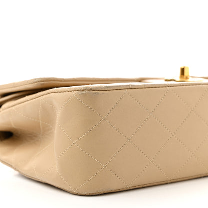 Chanel Lambskin Quilted Medium Double Flap Beige 9 of 15
