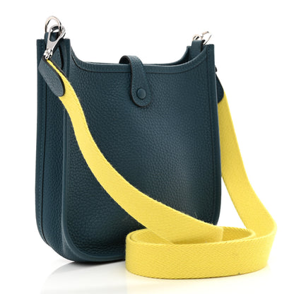 Hermes Taurillon Clemence Amazone Evelyne TPM Colvert Lime 2 of 11