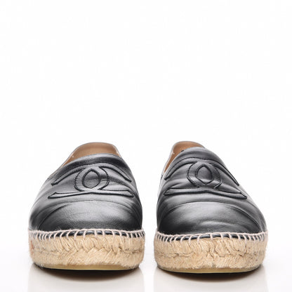 Chanel Lambskin CC Espadrilles 42 Black 2 of 13