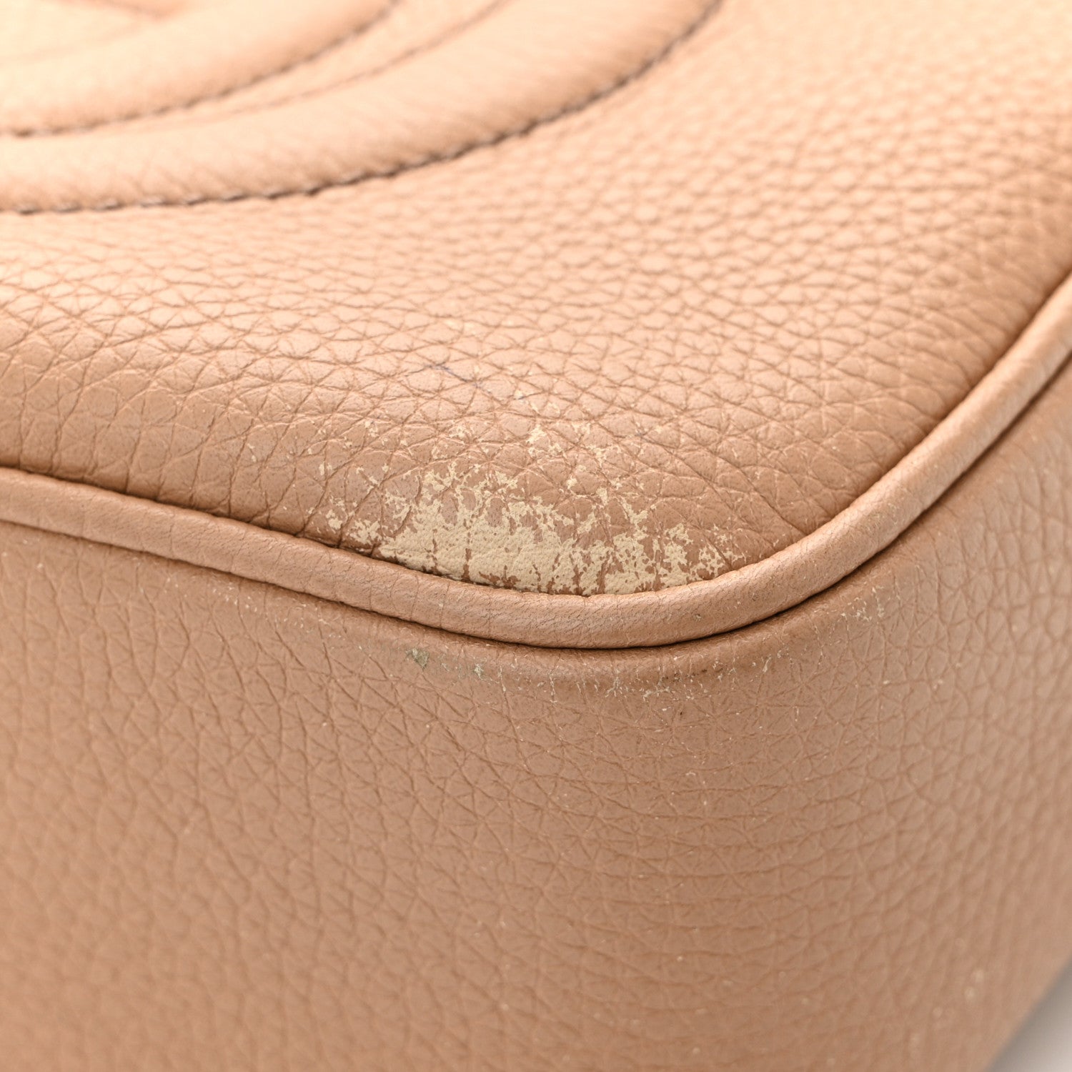 Gucci Pebbled Calfskin Small Soho Disco Bag Camelia 11 of 12