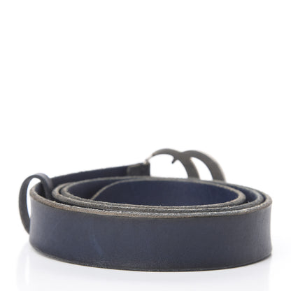 Gucci Cuoio Toscano Nickel Double G 30mm Belt 100 40 Blue 2 of 5
