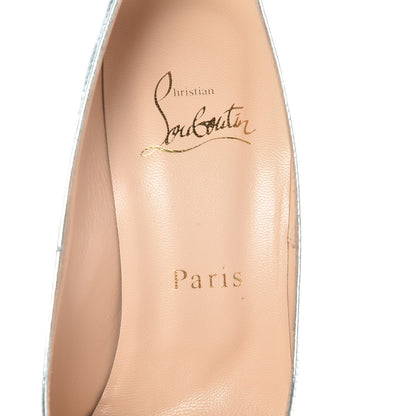 Christian Louboutin Metallic Nappa Pigalle Plato 120 Pumps 38 Silver 6 of 6