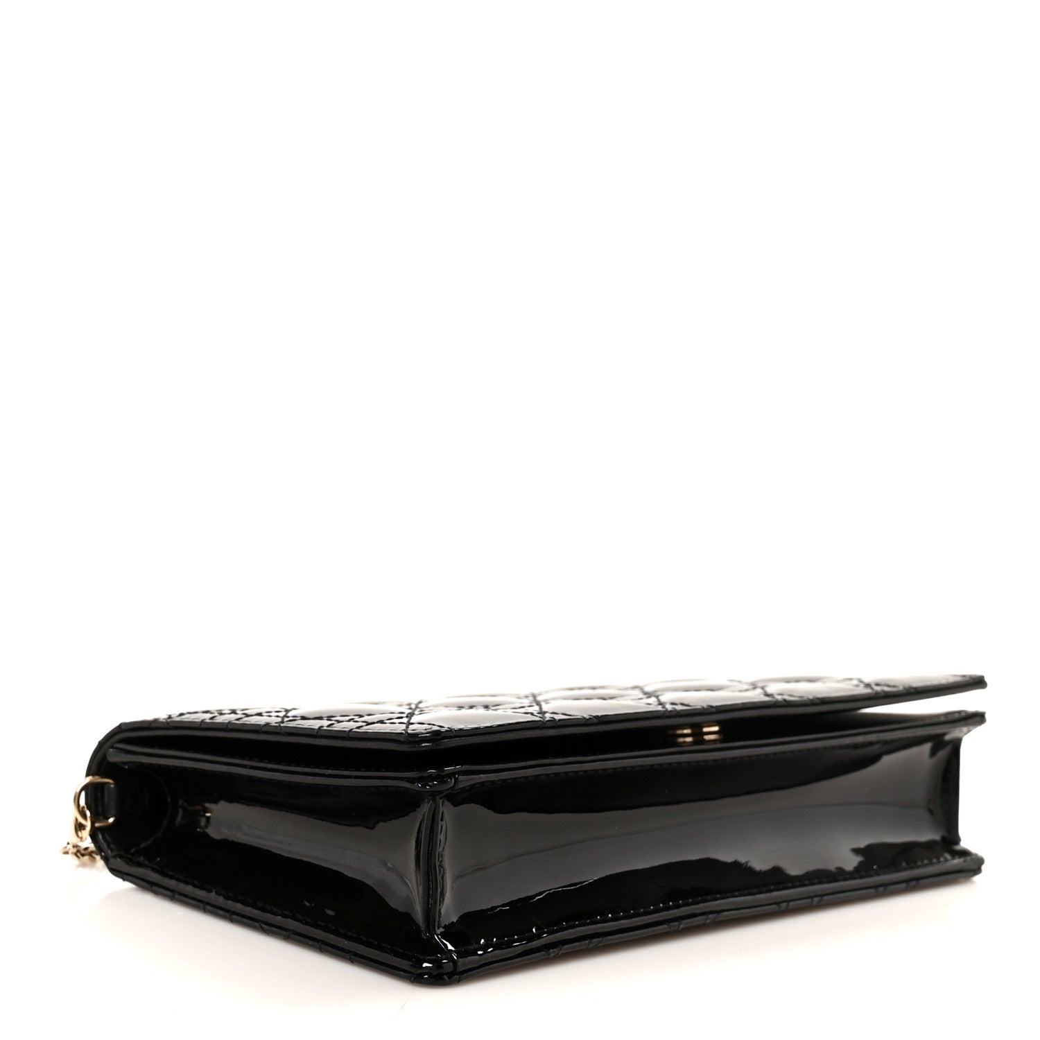 Christian Dior Patent Cannage Lady Dior Convertible Clutch Black 5 of 14
