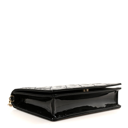 Christian Dior Patent Cannage Lady Dior Convertible Clutch Black 5 of 14