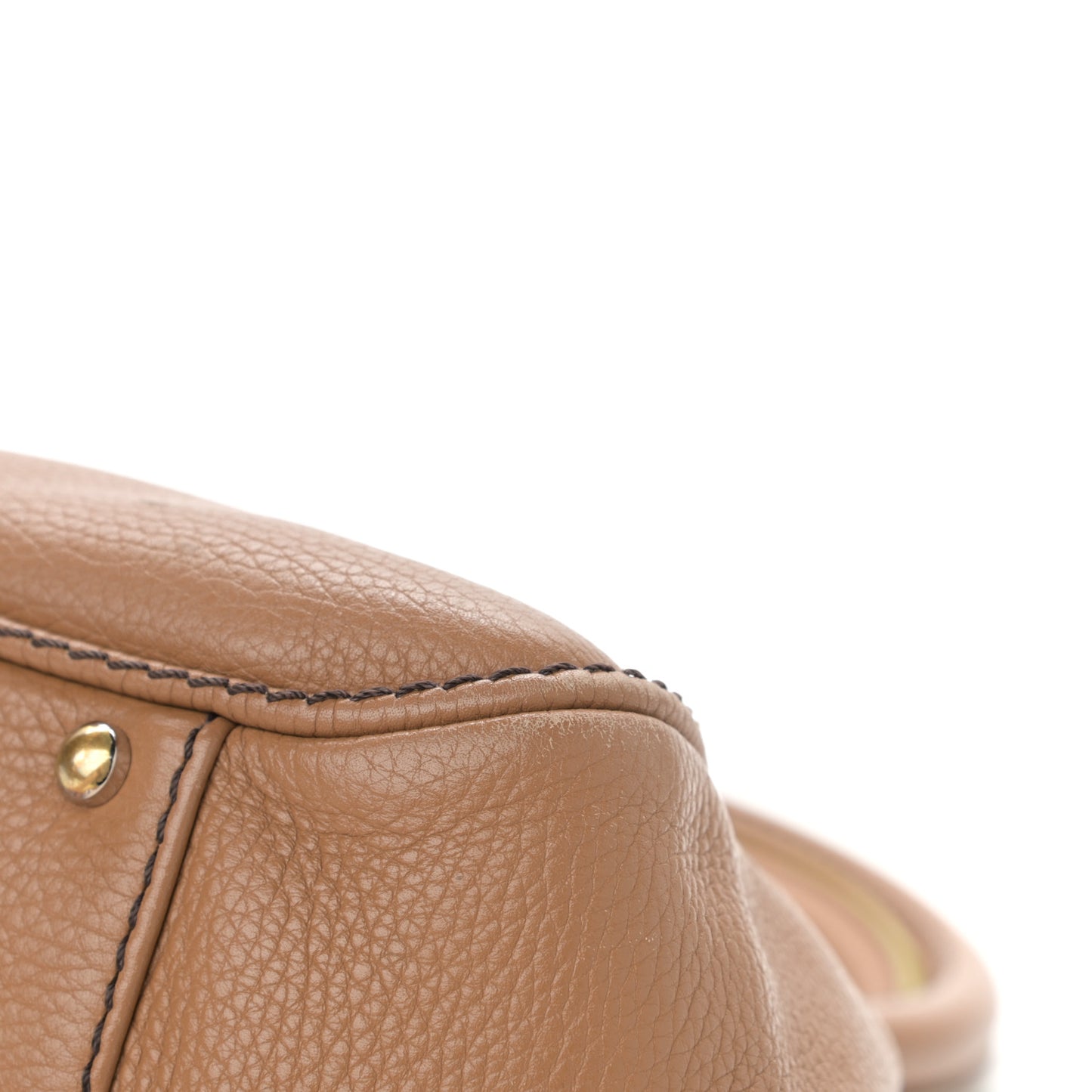 Calfskin Small Tassel Bowler Light Brown