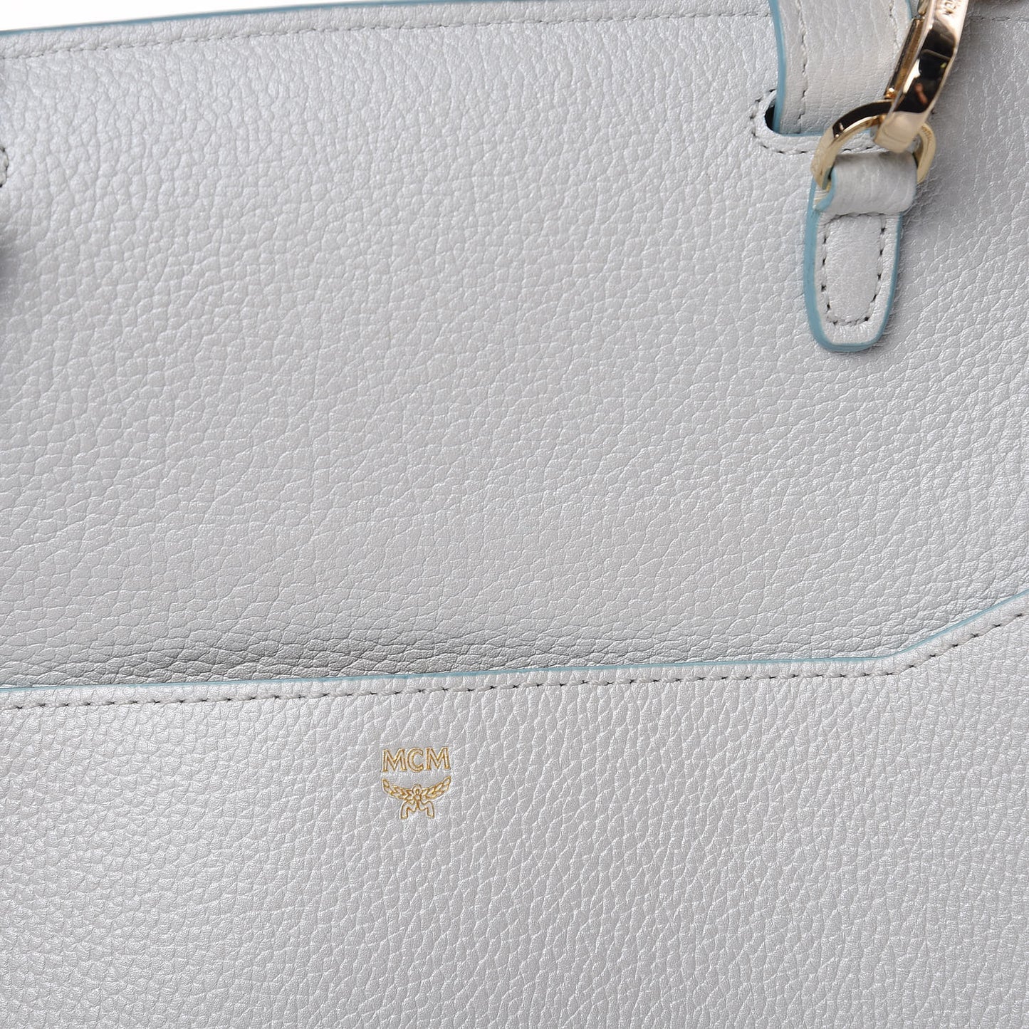 Grained Calfskin Large Milla Convertible Backpack White