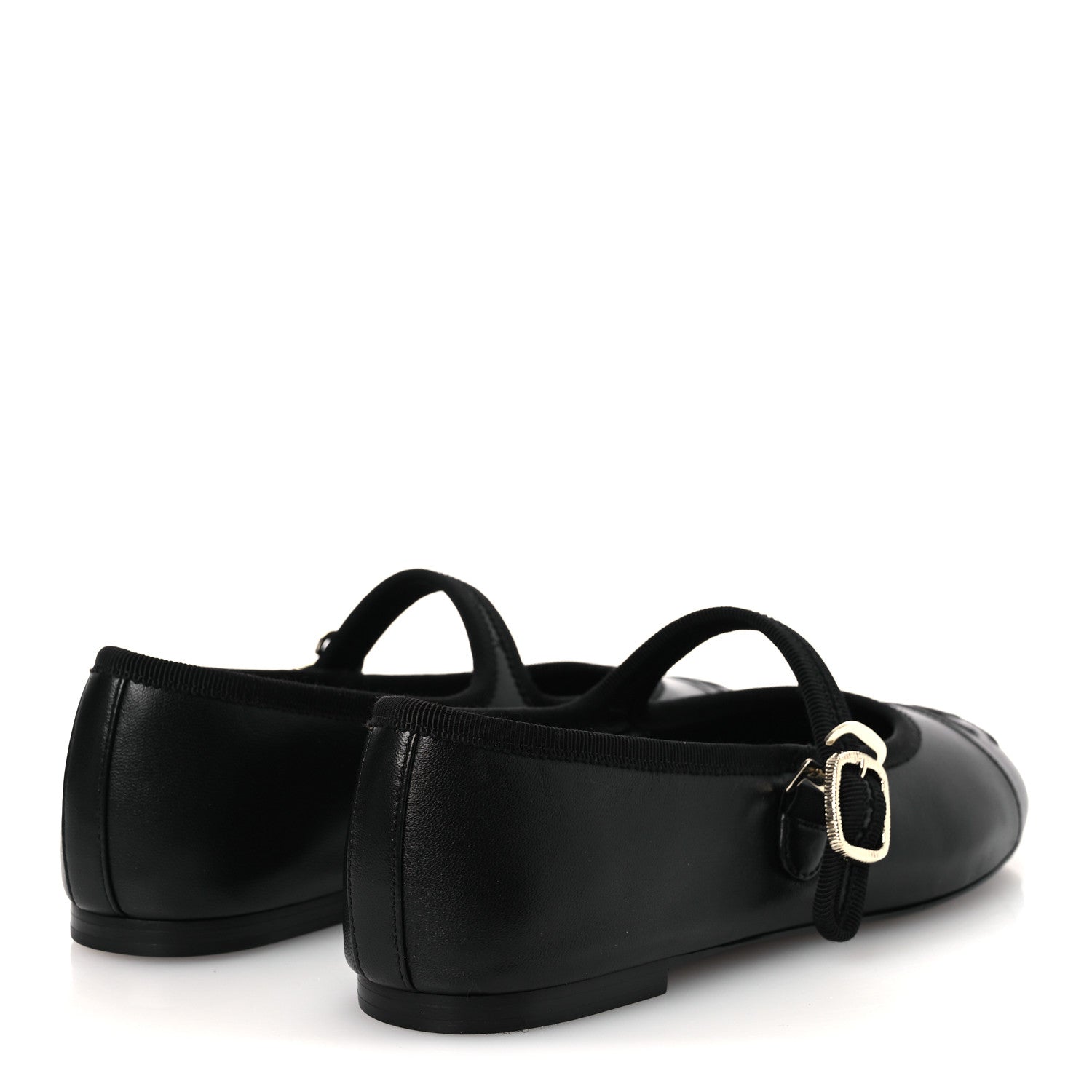 Chanel Lambskin Mary Jane Flats 37.5 Black 5 of 11