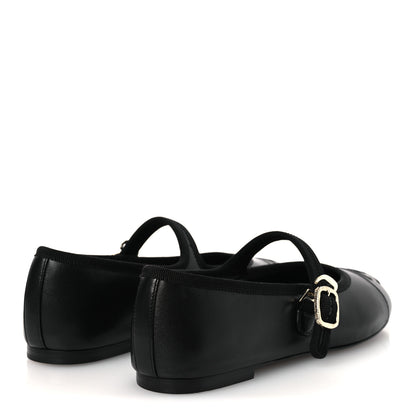 Chanel Lambskin Mary Jane Flats 37.5 Black 5 of 11