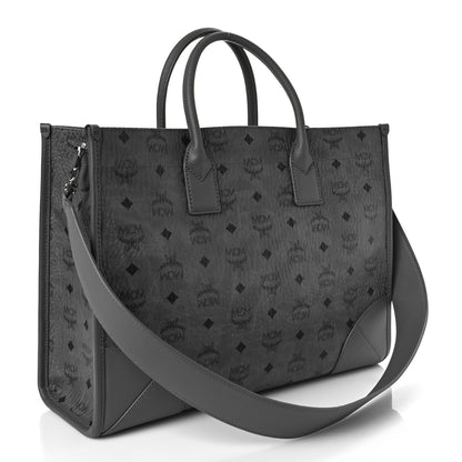 MCM Visetos Large Munchen Tote Grey 3 of 9
