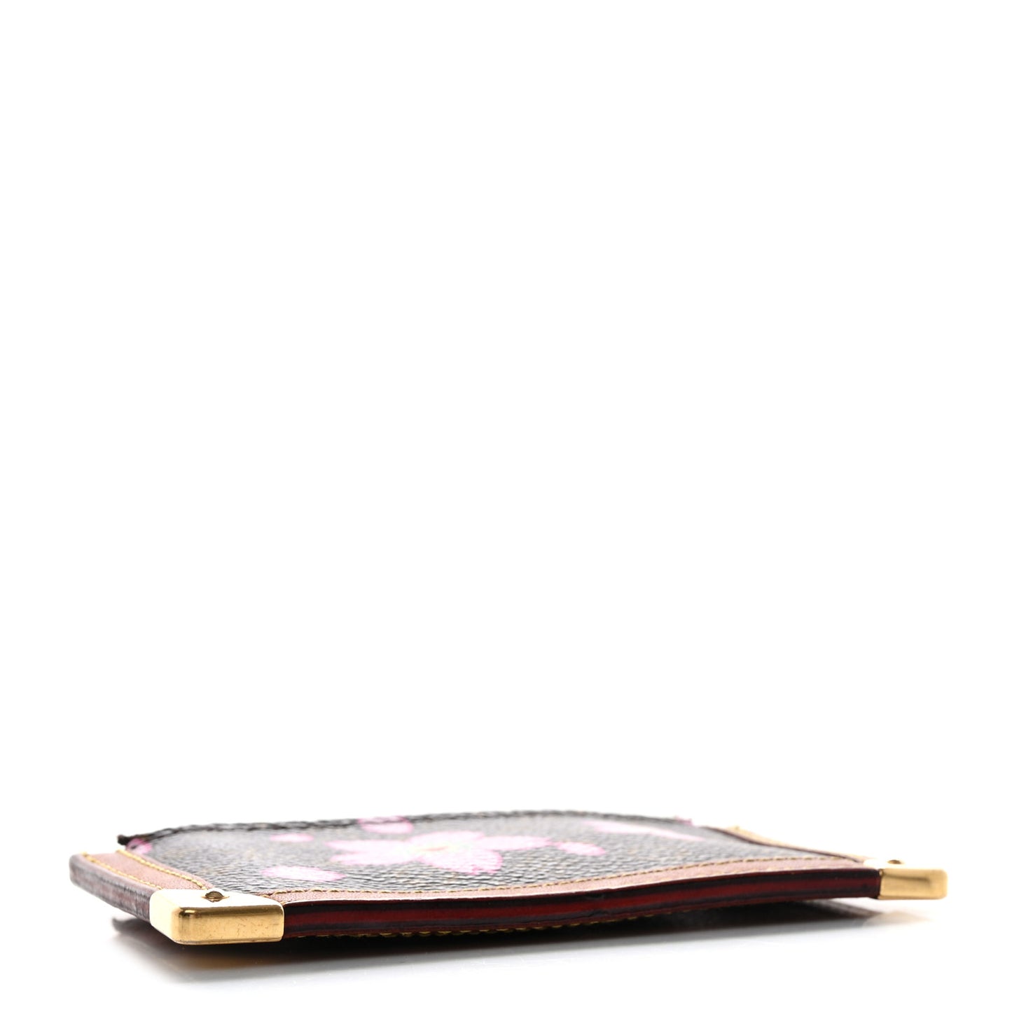 Monogram Cherry Blossom Key Pouch Brown