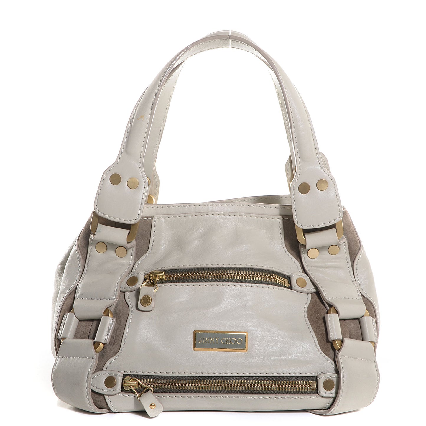 Leather Suede Mahala Tote White