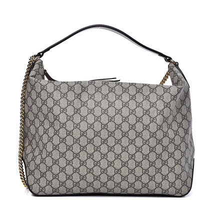 Gucci GG Supreme Monogram Large Linea A Hobo Light Brown 1 of 9