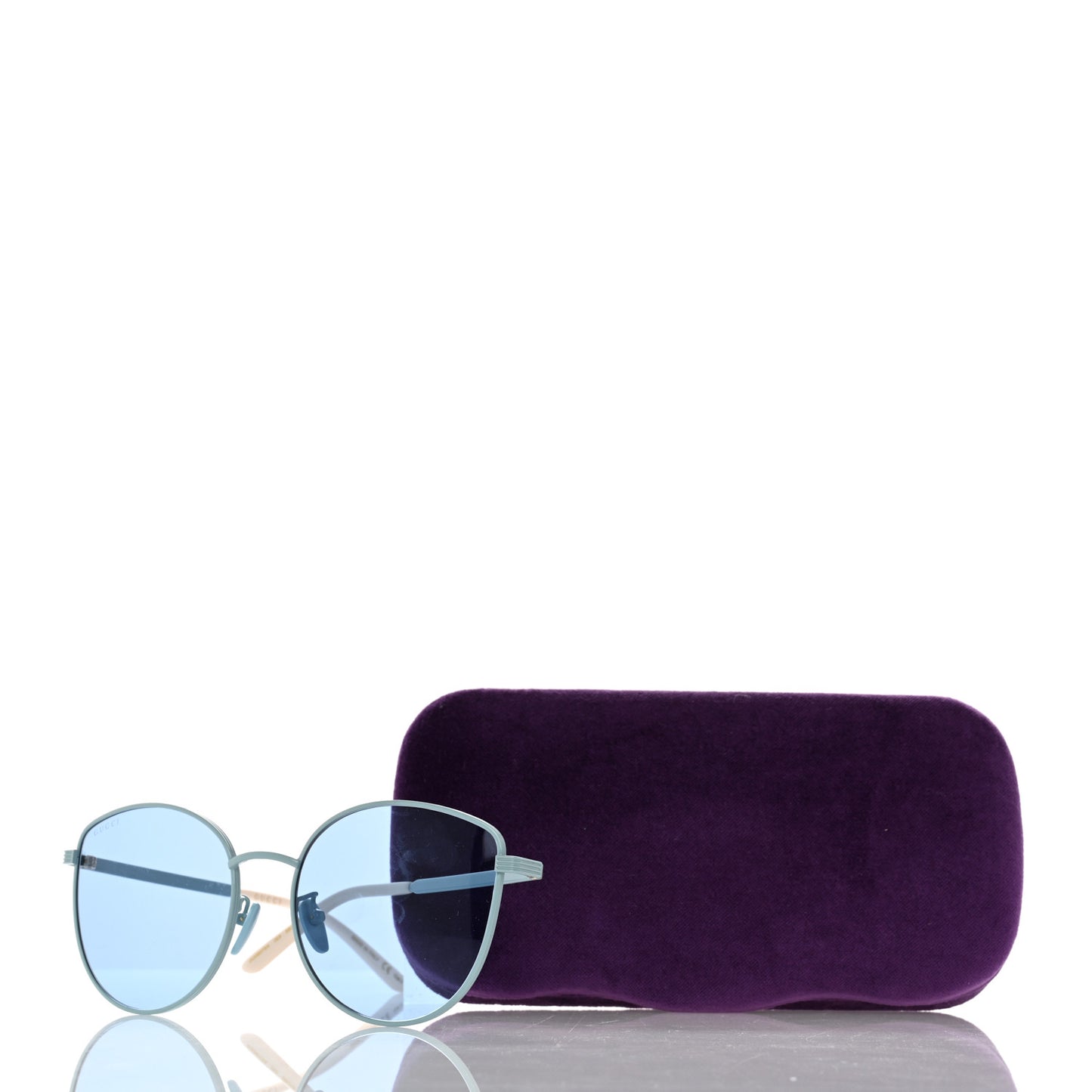 Metal Cat Eye GG0807SA Sunglasses Pale Blue
