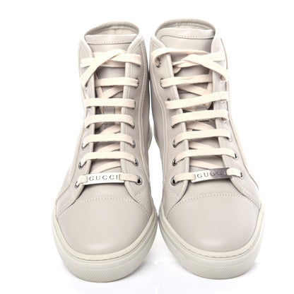 Gucci Calfskin Womens High Top Sneakers 37.5 Mystic White 5 of 11