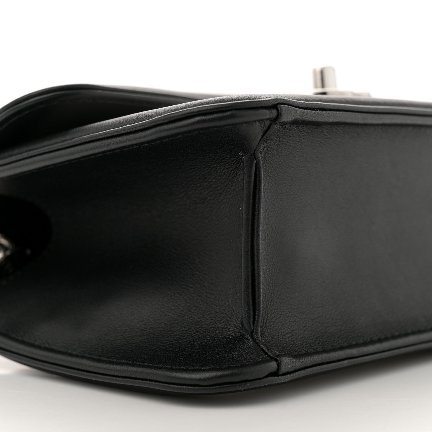 Chanel Lambskin Calfskin Mini Chocolate Bar Flap Bag White Black 9 of 10