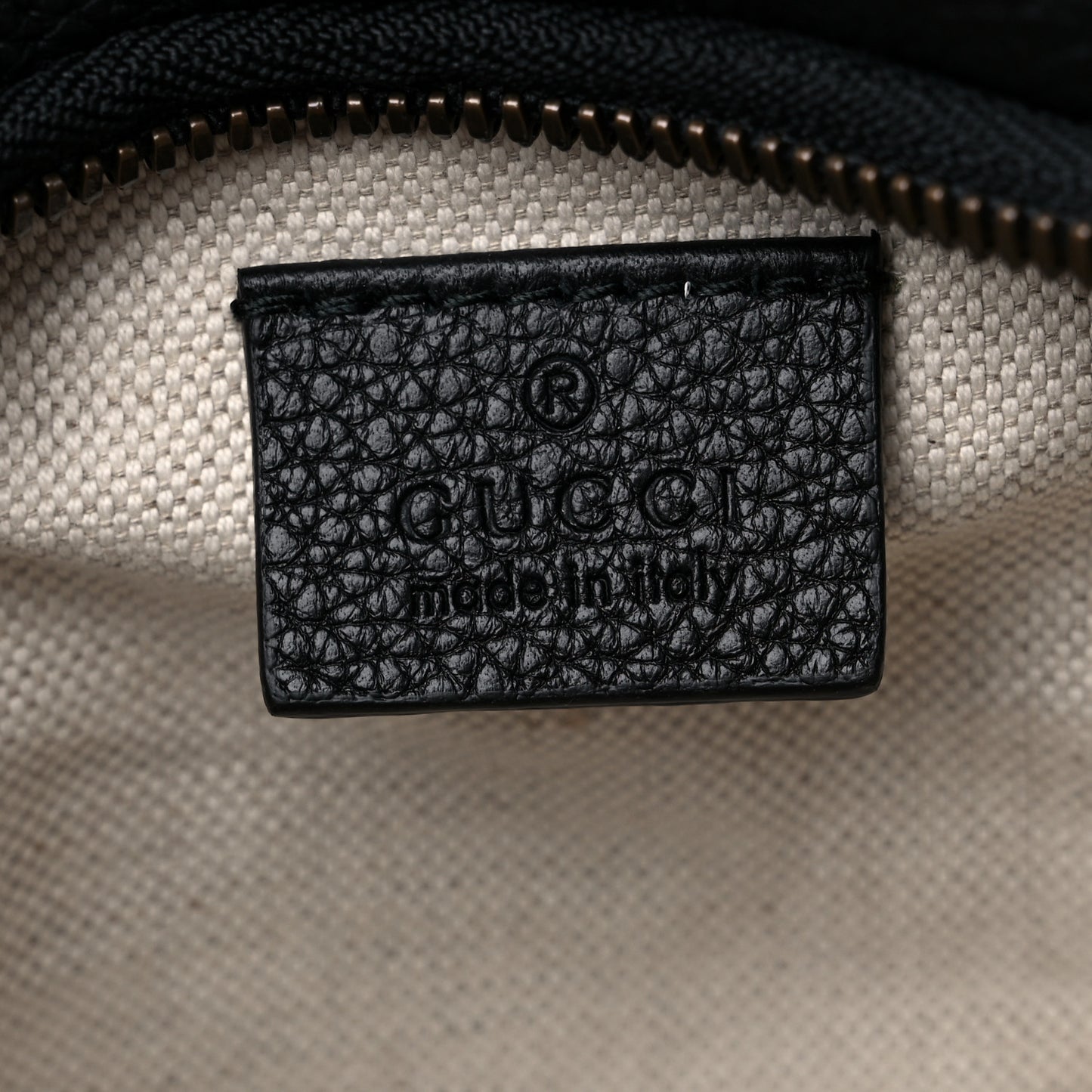 Grained Calfskin Small Logo Belt Bag Black