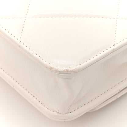 Chanel Lambskin Quilted Chanel 19 Wallet On Chain WOC White 13 of 13