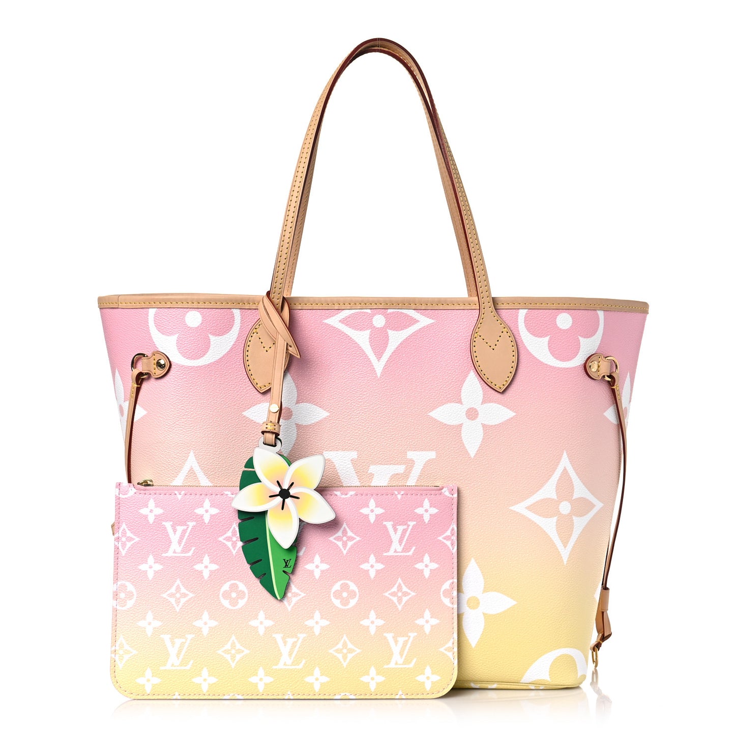 Monogram Giant By The Pool Neverfull MM Light Pink
