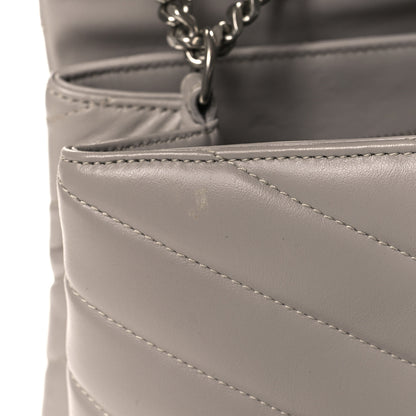 Saint Laurent Calfskin Y Quilted Monogram Medium Loulou Chain Satchel Granite 12 of 12