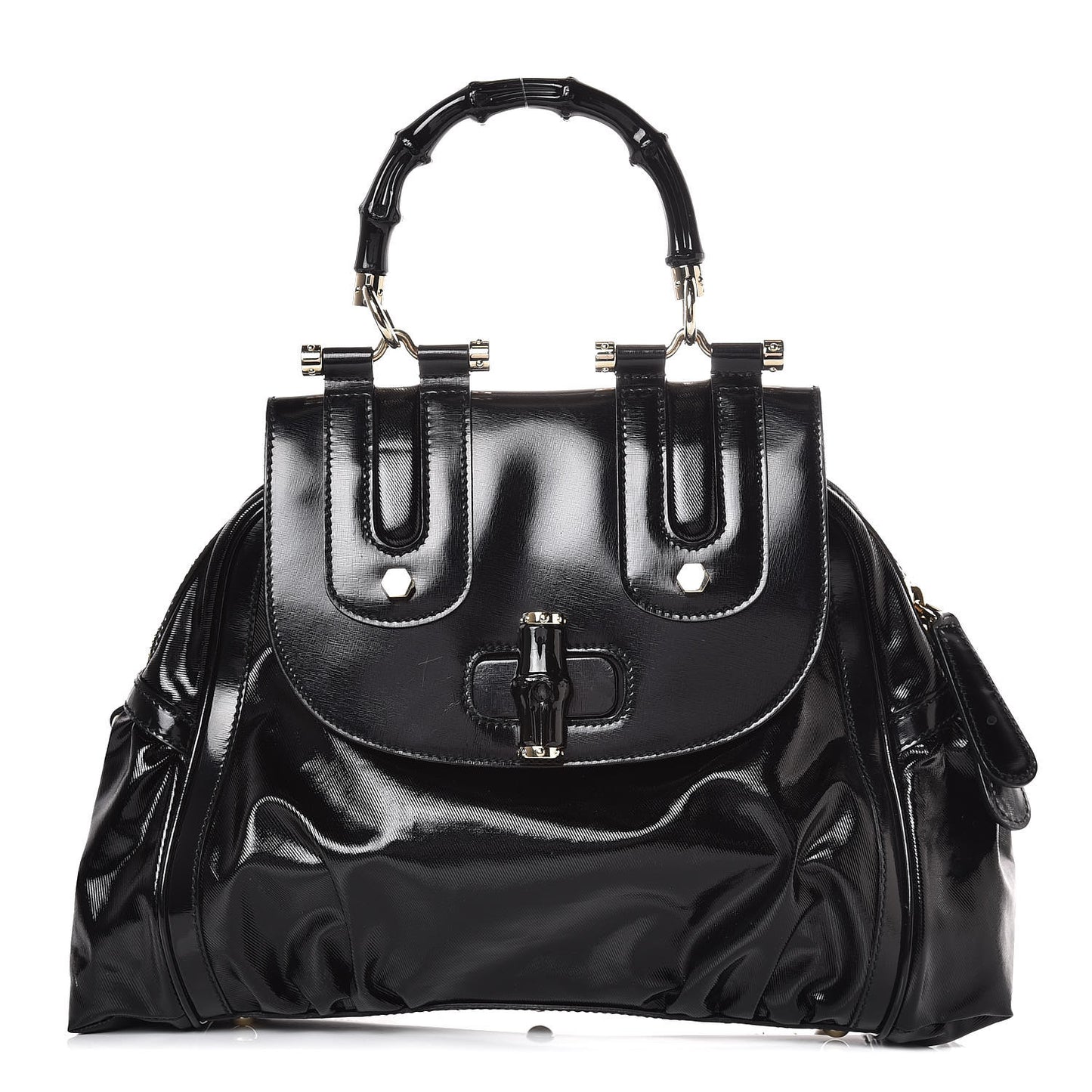 Dialux Pop Bamboo Top Handle Tote Black