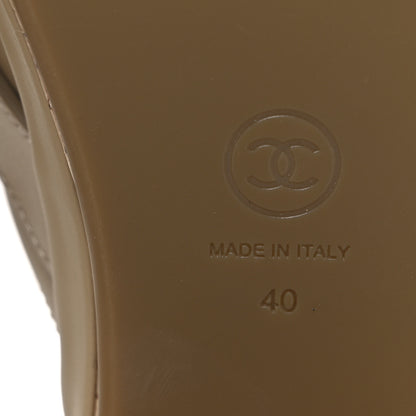 Chanel Calfskin CC Turn Lock Clogs 40 Beige 8 of 10