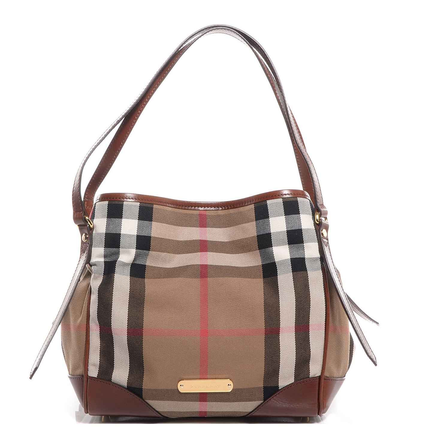 House Check Small Canterbury Hobo Dark Tan