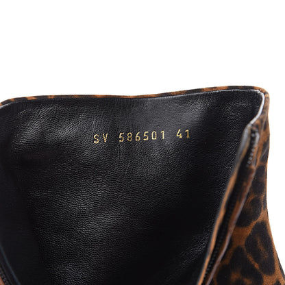 Saint Laurent Suede Lou Ankle Boots 41 Leopard 9 of 12